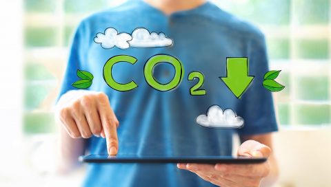 Using a tablet to reduce CO2